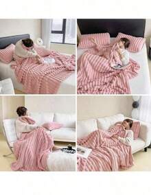 180CM*200CM   Manta de Felpa de Alta Calidad – Extra Suave y Acolchada para Cama y Sofá - Caqui - Ver 3