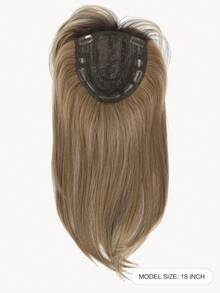 Hair Toppers For Hair Loss 18inch Hair Pieces For Women 6.5X6.5 Inch Hair Topper Adding Extra Hair Volume, Chocolate Brown Straight Hair Toppers For Women - Light Brown - 查看 2