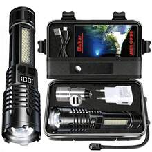 High-Power LED Flashlights With Display Screen, Zoomable Flashlight, Portable Rechargeable Lamp With SOH2 Emergency Side Light - With European Plug - View 10