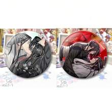 1pc Mo Dao Zu Shi Themed Wei Wuxian & Lan Wangji Badge, Danmei Fandom Gift, Backpack Pendant - Multicolor - View 7
