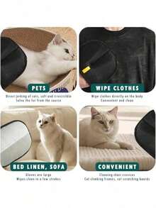 1pc Pet Hair Removal Glove, Anti-Static Glove, Pet Grooming Tool, Home Cleaning Accessory, Removes Pet Hair From Furniture, Bedding And Clothing, Easy To Use By Wiping - Static Lint Removal Gloves - View 6