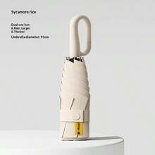 Mini Foldable Dual-Use Umbrella, Portable 5-Fold Umbrella With Ring Handle, Capsule Umbrella, UV Protection Sun Umbrella - Multicolor - View 10