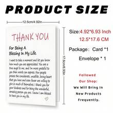 1pc Unique AndFunny Thank You Greeting Card With, Perfect Gift For Family,Loved Ones And Friends,Includes Envelope - View 4