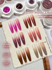 FRESCOBALDI 6 Warna Kutek Gel Semi-Padat dengan Saturasi Tinggi, Cocok untuk Salon Kuku dan Penggunaan DIY Sepanjang Tahun - MultiWarna - View 3