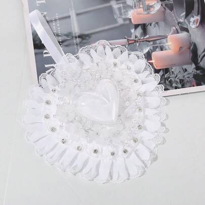 A Ring Pillow, A Wedding Accessory. Lawn Wedding, Outdoor Shooting Ring Pillow. Suitable For Valentine's Day, Christmas, Halloween.