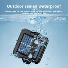 RGB Power Mini Solar Rechargeable Multifunctional Searchlight, Outdoor Portable LED Floodlight With Magnetic Suction, High Lumen Flashlight, USB Rechargeable Portable Emergency Light, Suitable For Camping, Night Market, Tourism - 黑色 - 查看 2