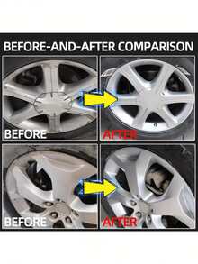 KineShineX Kit de reparación de arañazos en neumáticos de coche, agente de pulido de aros, eliminador de óxido y arañazos en aros, restaura el brillo metálico del vehículo, cera para el cuidado de aros, pasta de pulido anti-desteñido para reparación de automóviles, haz que tu coche parezca nuevo, accesorios de mantenimiento de automóviles, esencial para la reparación de automóviles (envío aleatorio de versiones nuevas y antiguas) - Multicolor - Ver 5