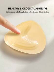 1对双面自粘胸垫，方形和三角形，可重复使用加厚隐形文胸和比基尼垫 - 杏色 - 查看 5