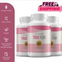 True Fem 13-In-1 Women's Botanical Capsules | Vegan Non-GMO Women's Daily Supplement | Plant-Based Blend | 60 Capsules (3 Bottles) - 3 chai - Xem 9