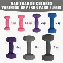 ALLINLIFE Juego De 2 Mancuernas, 2 X 2 Kg, Mancuernas Hexagonales Con Superficie De Vinilo, Para Fitness, Ejercicio, Entrenamiento, Para Gimnasia En Casa, Violeta Ceniza - 5KG*2 - Xem 3