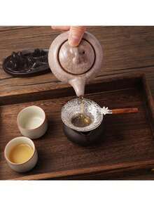 Rosewood & Ebony Wood Tea Infuser, Tea Filter, Tea Separator, Tea Strainer, Tea Accessories, Tea Brewing Tool - Multicolor - View 7