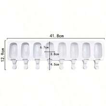 1 khuôn silicon hình bầu dục 8/4 lỗ, khuôn làm kem que, khuôn làm phô mai que, khuôn làm kem que, khuôn làm món tráng miệng đông lạnh, thích hợp cho nhà hàng/xe bán đồ ăn (Không bao gồm que kem) - Tự tay làm những que kem và kem que thơm ngon, tận hưởng niềm vui mùa hè với khuôn làm kem và kem que silicon chất lượng cao, có thể tái sử dụng. - Nhiều màu - Xem 12