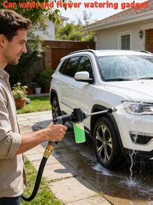 Pistola de agua de alta presión para lavado de autos, herramienta de limpieza multifuncional para el cuidado del automóvil y el riego de plantas, con potente impulso y diseño duradero - A - Ver 12