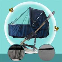 Portable Crib Mosquito Net With Elastic Edge, Washable Fine Mesh, Mosquito Net Cover For Stroller And Crib 2UEQ - White - View 6