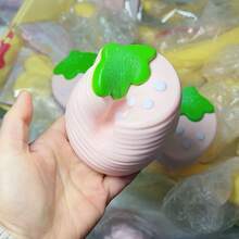 新款马卡龙色草莓慢回弹可爱减压捏捏乐。高品质逼真草莓慢回弹 | 办公室减压捏捏乐 - 彩色 - 查看 6