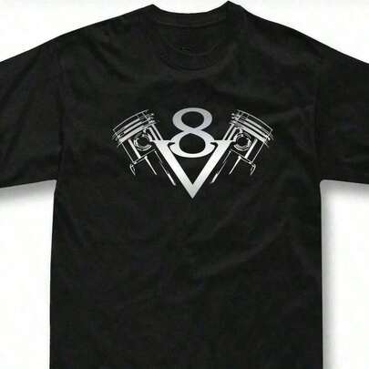 Camisetas de Verano 2026: Camiseta Clásica de Piloto de Carreras con Motor V8, 100% Algodón, Cuello Redondo, Manga Corta de Verano, Camiseta Casual, Tallas S-3XL, Camiseta Divertida Estampada, Ropa de Verano de Manga Corta para Mujer, Vestido, Camiseta Casual Cómoda para Mujer, Camiseta de Una Pieza de Manga Corta con Cuello Barco de Color Sólido para Mujer, Adecuada para el Verano con Camisetas Estampadas, Blusas de Mujer y Camisetas de Manga Corta Estampadas, Camisetas Holgadas y Cómodas.