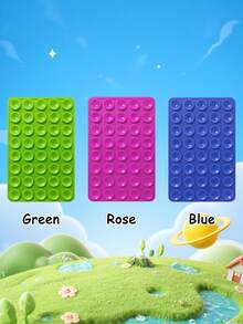 Silicone Adhesive Phone Grip, Creative Dotted Design, Strong Suction, Universal Anti-Slip Anti-Drop Phone Holder For Desk & Car - Multicolor - View 9