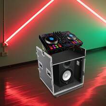 PA DJ Rack Case, 14U PA DJ Rack, PA DJ Rack With Wheels - Black - View 1