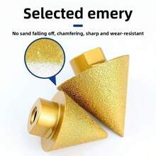 Diamond Chamfering Tool, Marble Hole Saw, Ceramic Drill Bit, Angle Grinder Conical Dry Grinding Head - Multicolor - View 6