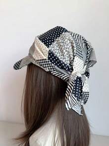 1pc Men's Printed Bandana Baseball Cap, Fashionable Headwrap Hat, Leopard Polka Dot Plaid Headscarf Cap, Suitable For Daily Street & Holiday Wear - Multicolor - View 15