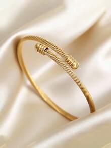 RAYQUEEN Stainless Steel Fashion Versatile Bracelet Jewelry Set, Suitable For Holidays, Gifts, And Daily Wear - Yellow Gold - View 8