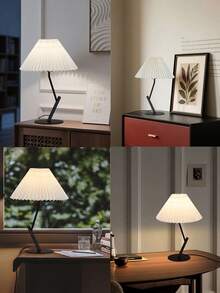 1pc USB Powered Warm Light Desk Lamp, Modern Retro Innovative Atmosphere Minimalist Decor Lamp, Suitable For Bedroom Bedside, Room Tabletop - Black - View 6