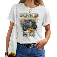 Monster Truck Mom Monster Truck Are My Jam Truck Lovers For Mom Women T-Shirt - trắng - Xem 8