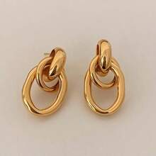 Elegant Metal Minimalist Geometric Earrings, Minimalist Luxury Daily Versatile Earrings, Earrings, Gold Earrings, Earrings For Women - View 4