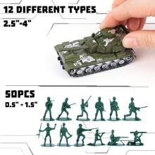 SHINDEL 62PCS Toy Cars, Die-Cast Military Vehicles Playsets, Army Toy Vehicle Models Alloy Metal Vehicle With Army Men, Truck Tank Helicopter Toys Military Combat Toys For Boy Girl Kid Birthday Gift Party Favor - Multicolor - View 3