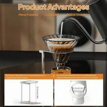 Aluminum Alloy Portable Coffee Machine Stand, Stable Base, Suitable For Home, Travel, Camping And Office Use, Gift For Coffee Lovers - Multicolor - View 7