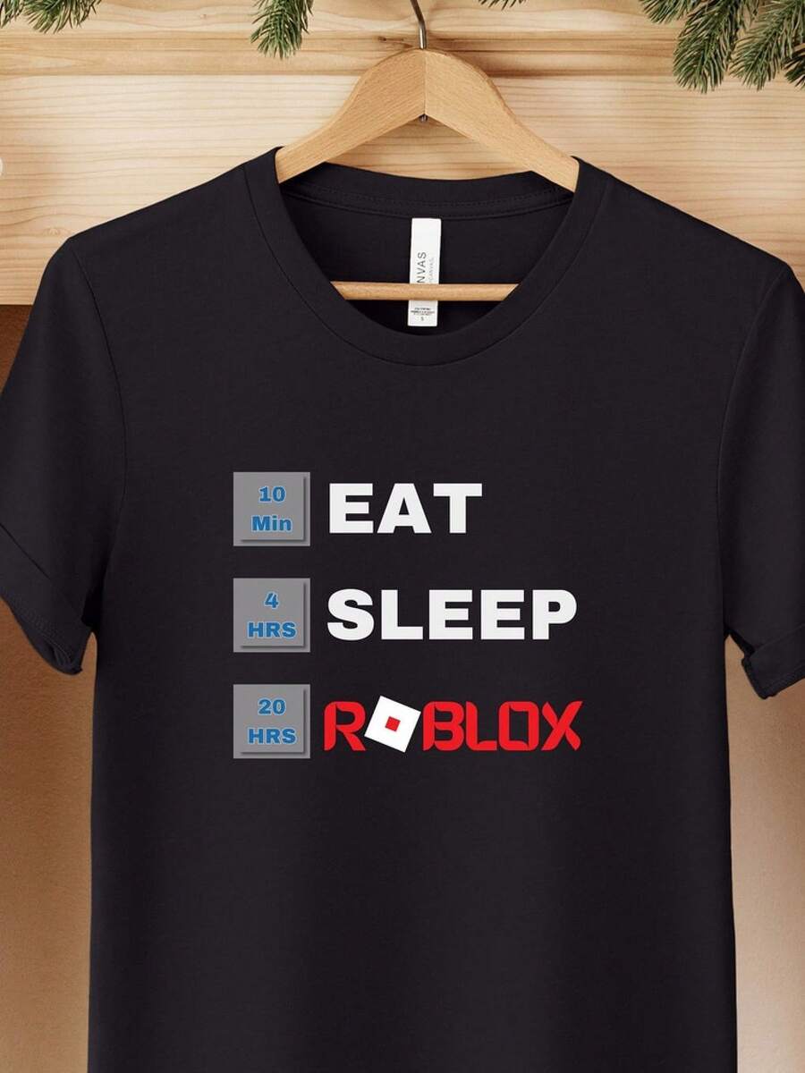 Eat Sleep ROBLOXS T Shirt, ROBLOXS Shirt,Gamer Shirt,ROBLOXS Lover Shirt,Streamer Shirt, ROBLOXS Shirt For Him,ROBLOXS Tee,Event Shirt,Gaming Tee Summer Holiday Outfits,Tops For Women,Summer Tops,Black Tops,Summer Clothes,Party Tops,Funny T Shirts,Men Clothes,Gifts For Men,Girls Clothes,Boys Outfits,Family Matching Outfit,Matching Mum And Daughter Outfit - Black - View 1