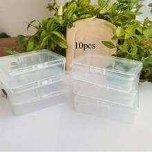 15 Transparent Lidded Card Boxes, Durable Stackable Mini Storage Boxes For Storing Playing Cards, Business Cards, Cards, Clips, Etc., Saving Desktop Space, Suitable For Home And Office Use, Card Storage Box, Desktop Drawer Organizer Box, Household Storage Container - Clear - View 14