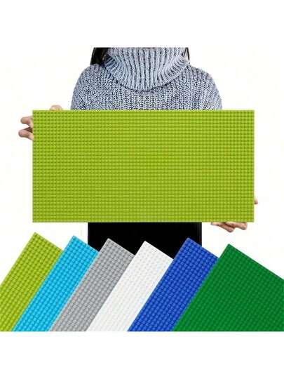 32*64 Holes Building Blocks Base Plate, DIY Assembly, Compatible With Brand Toys - Holiday Gift/Room Decor, Blue, Modking, Toy
