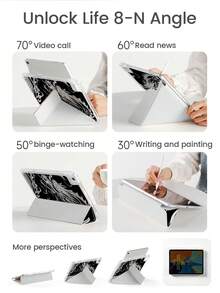Ốp lưng acrylic trong suốt hai mặt hình rồng hoạt hình tinh tế và đáng yêu này có khả năng chống sốc và bền bỉ, phù hợp với iPad thế hệ thứ 7, 8 và 10 (10.2 inch). Sản phẩm có khe cắm bút tích hợp, hỗ trợ chức năng ngủ/thức và nhiều chế độ giá đỡ gập, là một món quà tuyệt vời cho dịp lễ. - Nhiều màu - Xem 6