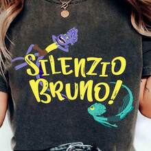 Luca Silenzio Bruno Characters Swimming T-Shirt Disneyland Family Matching Shirt Magic Kingdom Tee WDW Epcot Theme Park - 黑色 - 查看 1