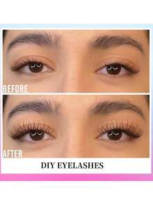Set Bulu Mata D-Curl 168 pcs, Natural 9-12mm, Berbagai Kombinasi, Lembut & Alami. Set Termasuk Lem dan Pita Perekat. Dilengkapi dengan Pinset, Cocok untuk Pemula, Kapasitas Besar. - Hitam - View 4