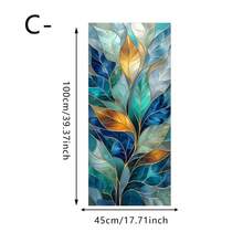 1/3pcs Elegant 3D Plant Leaf Pattern Decorative Privacy Window Film. Retro Colorful Leaf Design Frosted Static Cling Glass Sticker. Suitable For Living Room, Bedroom, Bathroom Home Decor Sticker. - Multicolor - View 15