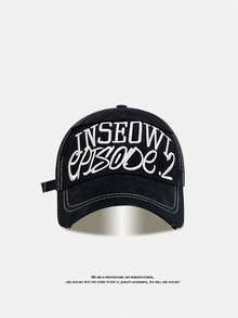 字母刺绣棒球帽，欧美宽帽檐设计，修饰脸型，适合大头围，多功能遮阳可调节帽 - A - 查看 2