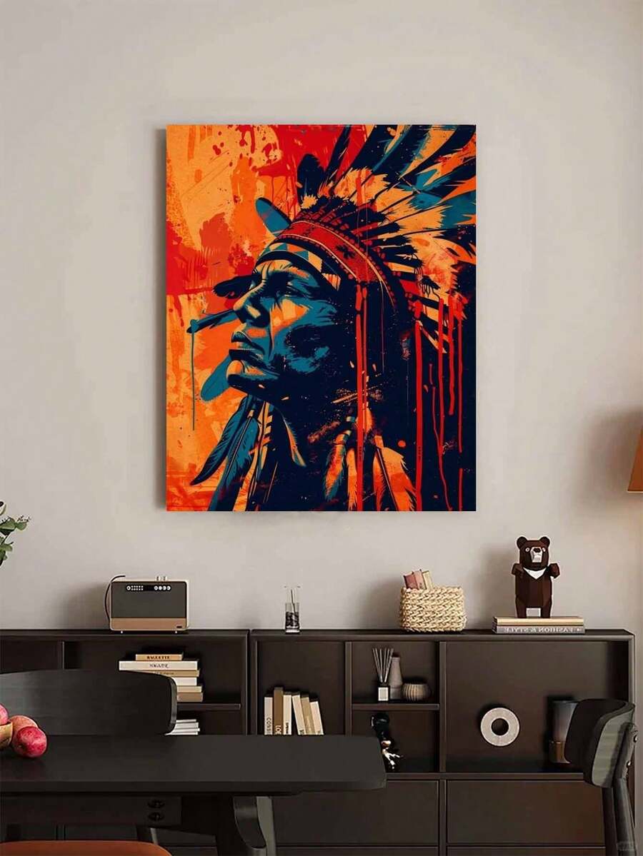 一套DIY数码油画套装，成人手工艺术品，卧室及墙面装饰，简单有趣的绘画体验，无需绘画经验，实现你的艺术梦想，沉浸在缤纷多彩的世界中，每一笔都是自我表达，馈赠亲友的最佳礼物，40*50厘米