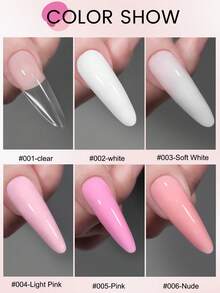 XEIJAYI Gel nối móng UV LED 6 màu, 100g, gel nối móng trong suốt dùng tại nhà và salon. - Nhiều màu - Xem 11