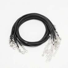 50cm Black Waxed Necklace Cord With Clasp Bulk For Bracelet Necklace And Jewelry Making - 50cm Necklace Cord - View 10