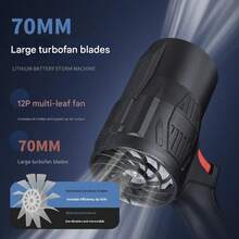 Mini High-Power Cordless Blower - Wireless Hair Dryer With Battery And Fast Charger, Lightweight For Yard/Lawn Cleaning And Car Drying - Multicolor - View 4
