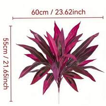 1株/2株/4株装大型18叶龙血树人造绿植，21.65英寸超大仿真绿植，户外人造绿植，适用于户外、家居、办公室、花园、门廊、谷仓装饰，以及结婚纪念日、节日（复活节、母亲节、圣帕特里克节）、春夏装饰、悬挂展示、室内外使用。 - 中紫紅色 - 查看 11