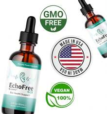 Gotas para el oído sin eco | Suplemento líquido de apoyo para el oído | Fórmula diaria para la salud del oído | 2 Oz (1 Botella) - 1 botella - Ver 4