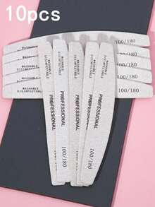 Nail Files, 100/180 Grit Sandpaper, Zebra Pattern Double-Sided Washable Coarse Files, Suitable For Removing Acrylic Nails And Extending Nails, Manicure Care Set, Salon & Home Use - Multicolor - View 13