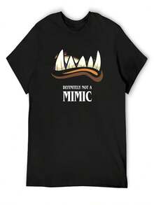Definitely Not A Mimic Tabletop RPG Gaming T-Shirt Anime T Shirts Custom T-Shirts T Shirts Pack - Hitam - View 1