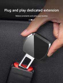 1/2PCS Car Seat Belt Clip Extension Alloy Car Safety Seatbelt Lock Buckle Seatbelt Extender Converter Car Seat Accessories - A - View 6