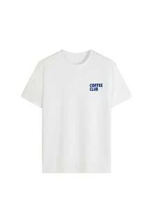 3pcs/Set Summer New Minimalist Mocha Coffee & Tea Cup Cartoon Graphic Print Casual Round Neck Short Sleeve T-Shirt, Fashionable & Versatile Women Tops - White, Navy Blue, and Light Blue - View 6