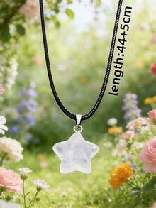 1/2/3/4/5/10/50个随机简约五角星吊坠项链，个性化嘻哈颈链，波西米亚星形项链配饰 - 彩色 - 查看 11
