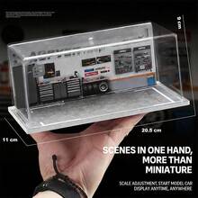 1:64 Scale Garage Miniature Scene Model, Acrylic Dust-Proof Display Case For DIY Assembly Parking Lot (Excluding Car Models) - متعدد الألوان - مشاهدة 3